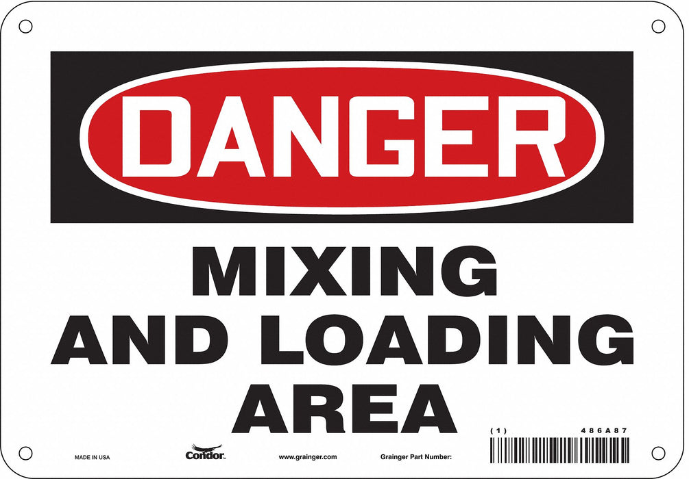 Safety Sign 7 in x 10 in Aluminum