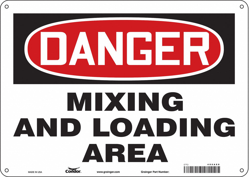 Safety Sign 10 in x 14 in Aluminum