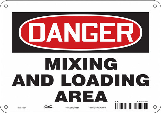 Safety Sign 7 inx10 in Polyethylene