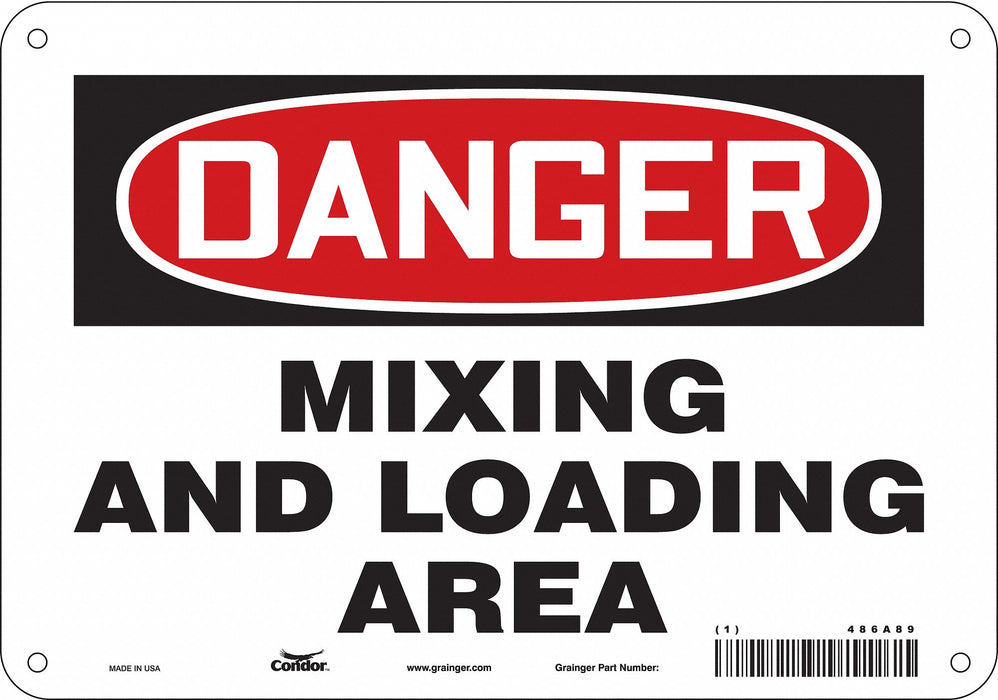 Safety Sign 7 inx10 in Polyethylene