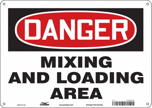 Safety Sign 10 in x 14 in Polyethylene