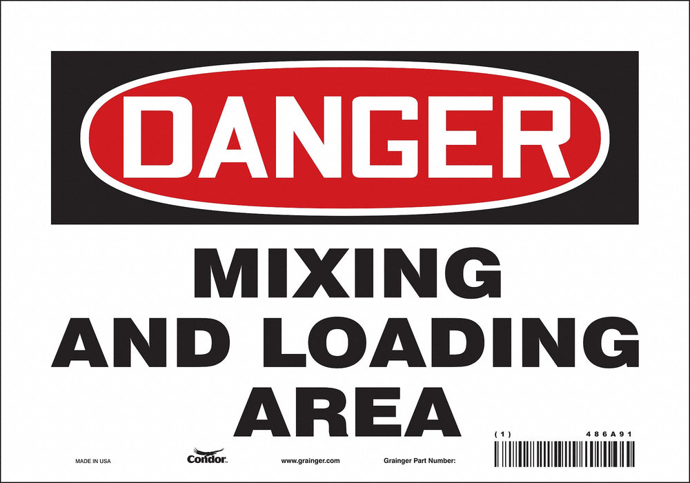 Safety Sign 7 in x 10 in Vinyl