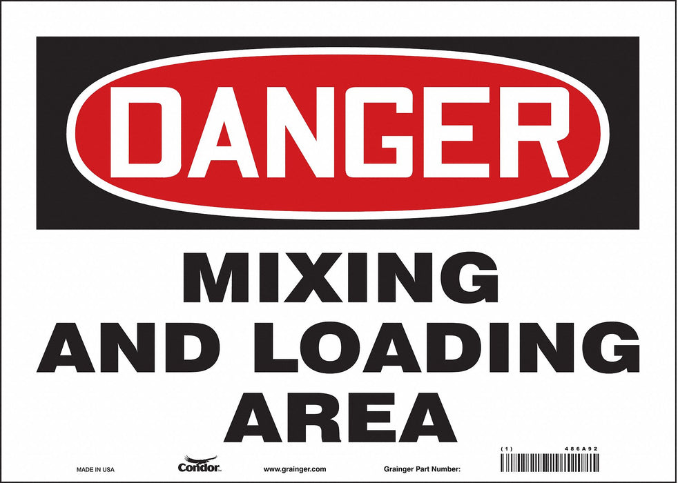 Safety Sign 10 in x 14 in Vinyl