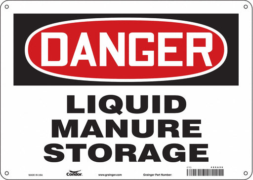 Safety Sign 10 inx14 in Polyethylene