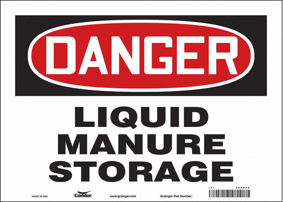 Safety Sign 10 in x 14 in Vinyl