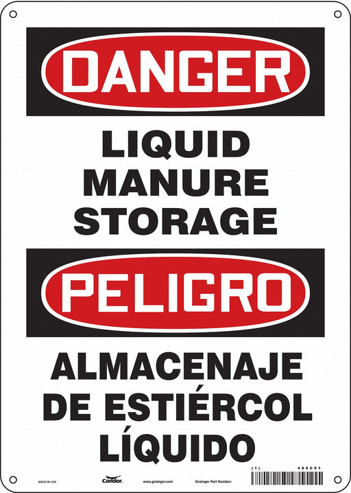 Safety Sign 14 inx10 in Polyethylene
