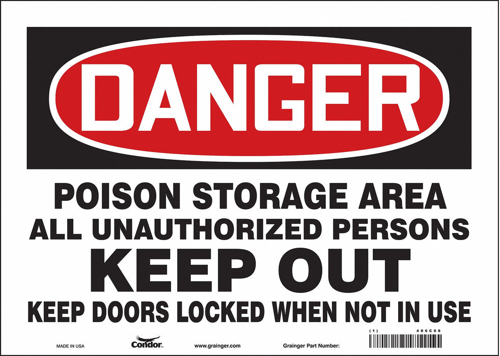 Safety Sign 10 in x 14 in Vinyl