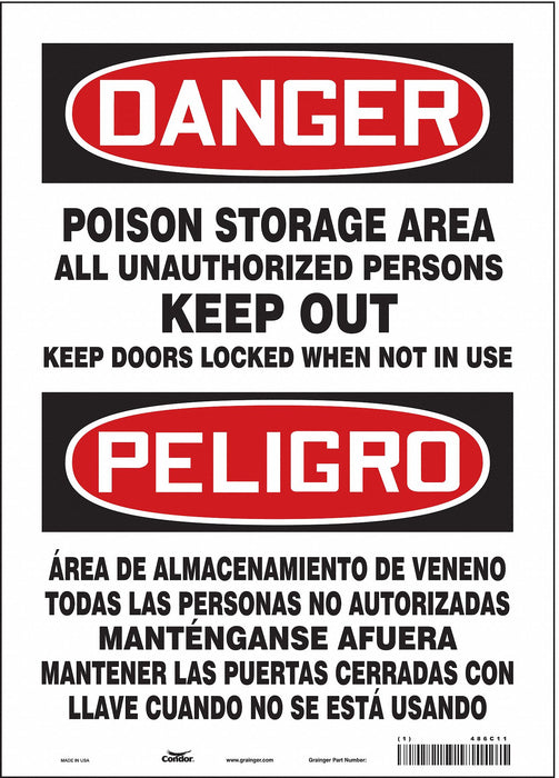 Safety Sign 14 in x 10 in Vinyl