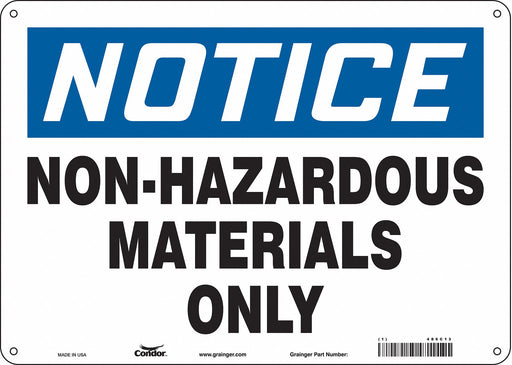 Safety Sign 10 inx14 in Aluminum