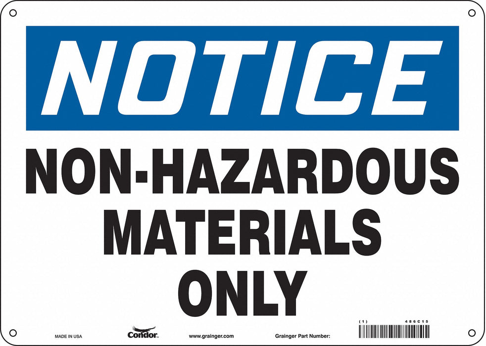 Safety Sign 10 inx14 in Polyethylene