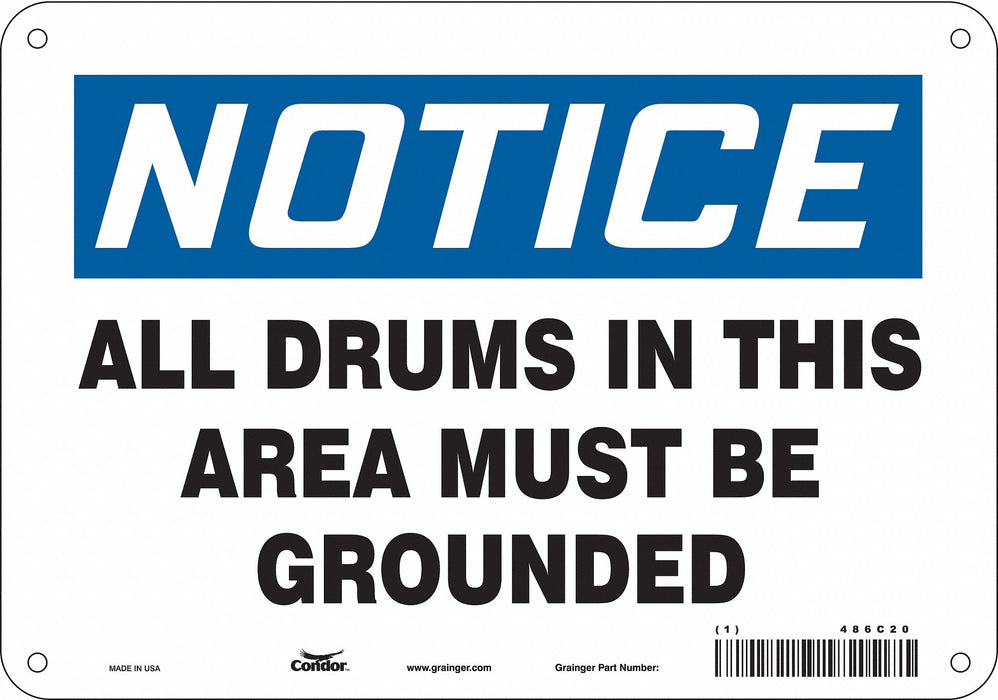 Safety Sign 7 in x 10 in Polyethylene