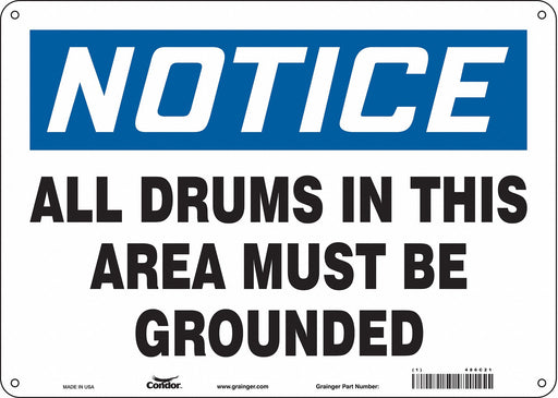 Safety Sign 10 inx14 in Polyethylene