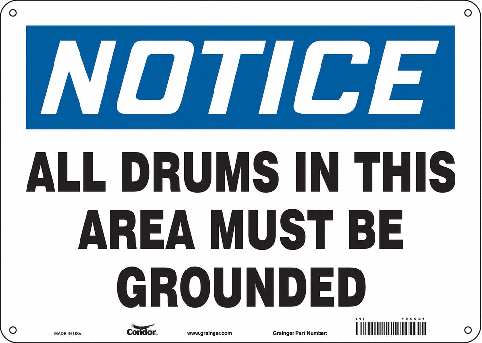 Safety Sign 10 inx14 in Polyethylene