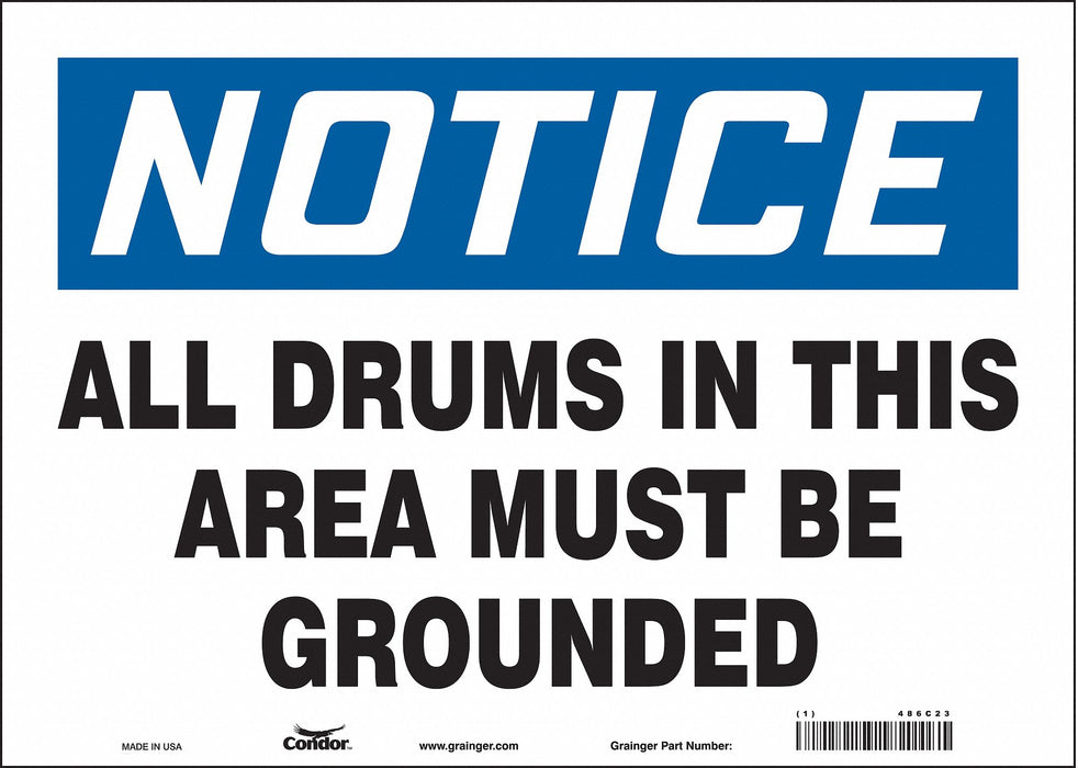 Safety Sign 10 in x 14 in Vinyl
