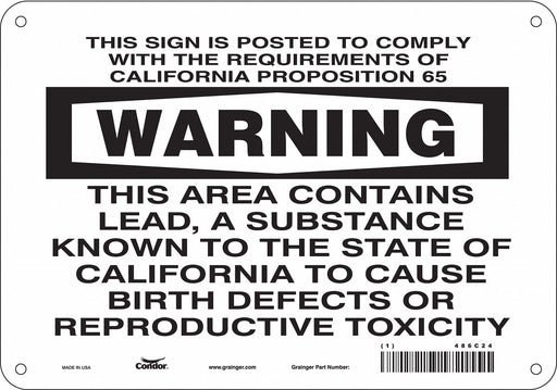 J8488 Chemical Sign 7 in x 10 in Aluminum