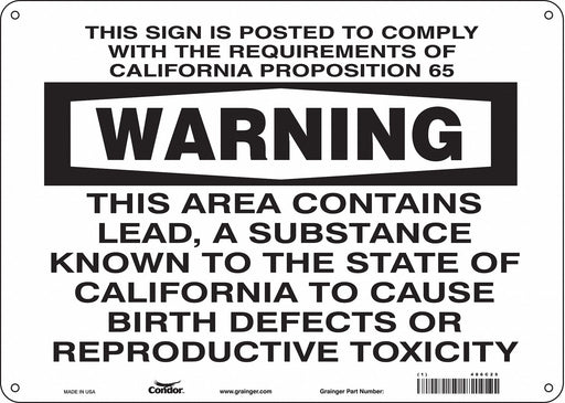 J8488 Safety Sign 10 inx14 in Aluminum