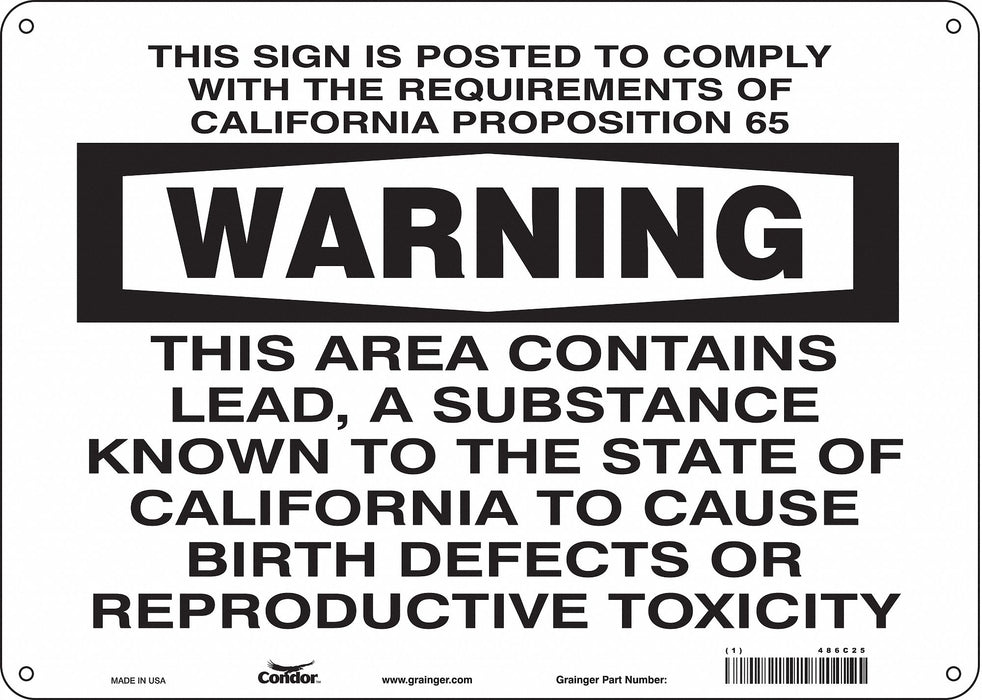 J8488 Safety Sign 10 inx14 in Aluminum