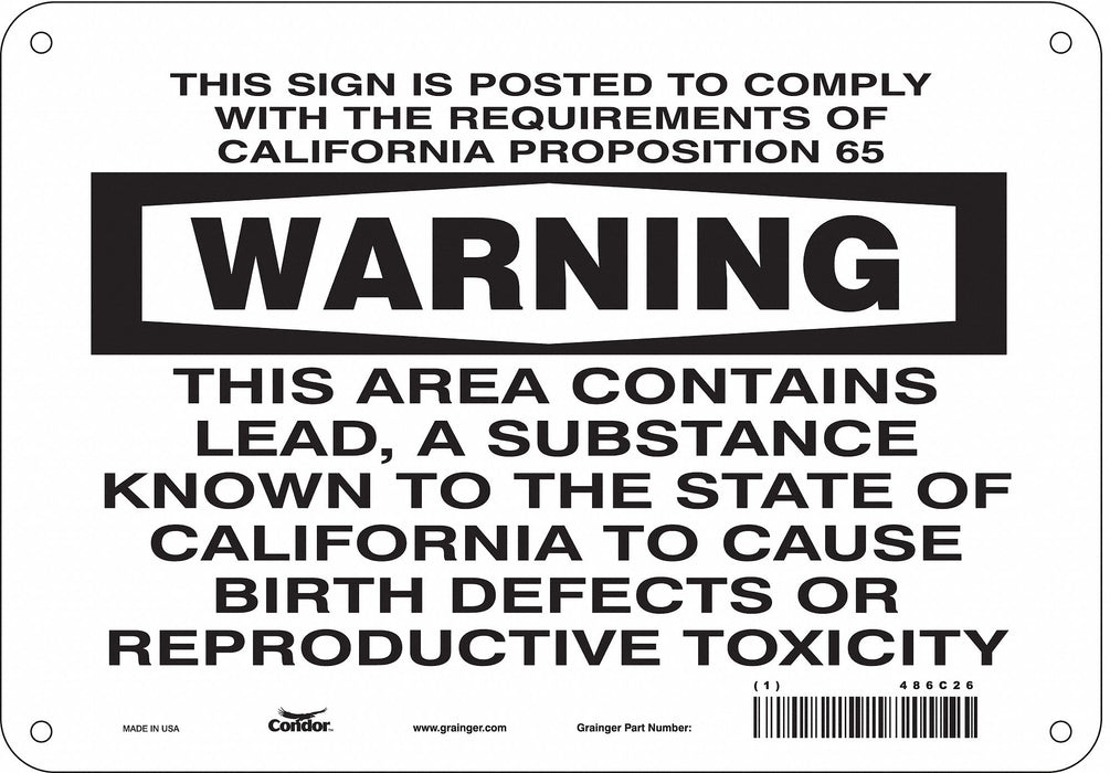 J8488 Safety Sign 7 inx10 in Polyethylene