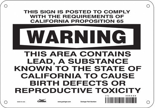J8488 Safety Sign 7 inx10 in Polyethylene