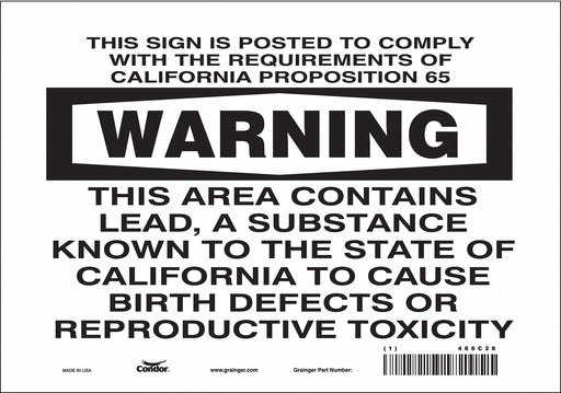 J8488 Safety Sign 7 inx10 in Vinyl