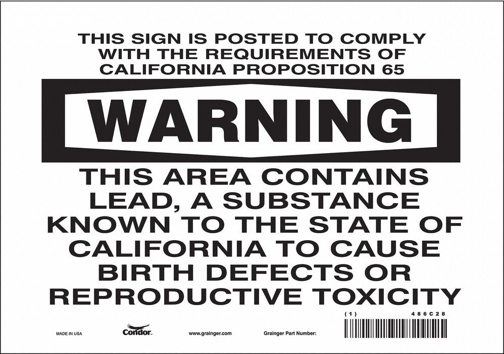 J8488 Safety Sign 7 inx10 in Vinyl