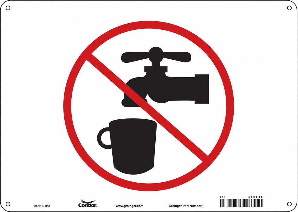 Safety Sign 10 in x 14 in Polyethylene
