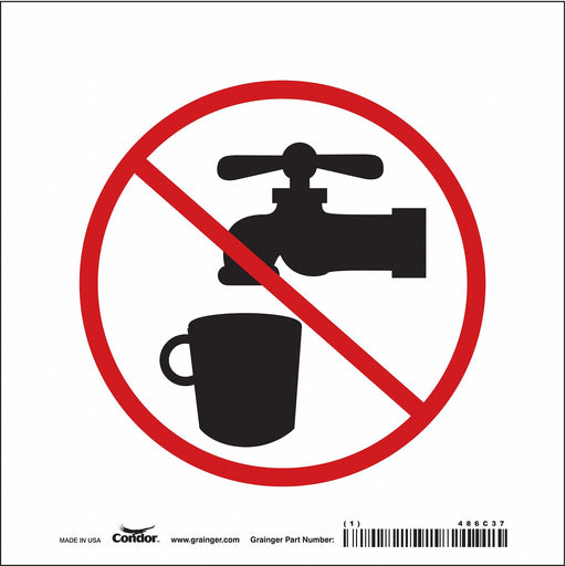 Safety Sign 7 in x 7 in Vinyl