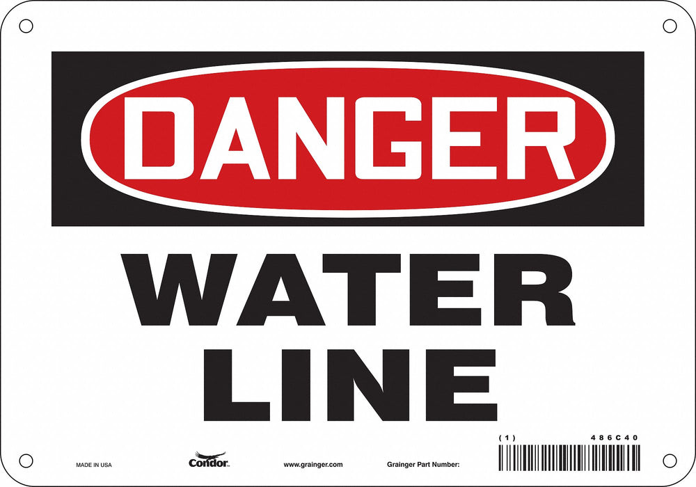 Safety Sign 7 in x 10 in Aluminum