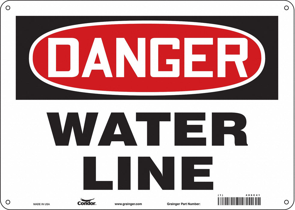 Safety Sign 10 inx14 in Aluminum