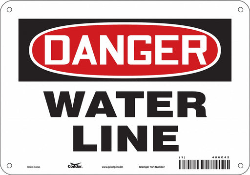 Safety Sign 7 inx10 in Polyethylene
