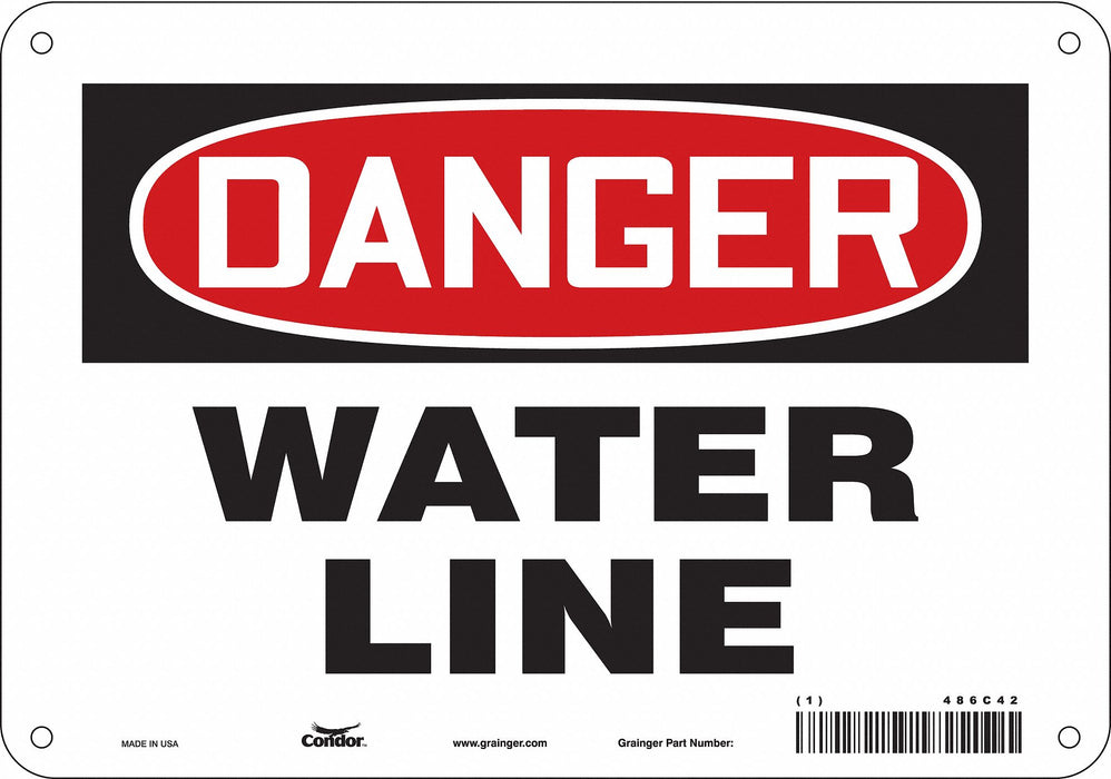 Safety Sign 7 inx10 in Polyethylene