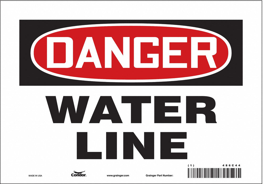 Safety Sign 7 in x 10 in Vinyl