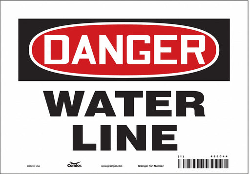 Safety Sign 7 in x 10 in Vinyl