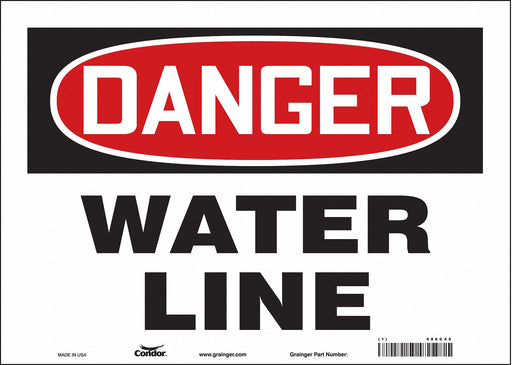 Safety Sign 10 in x 14 in Vinyl