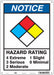 Sign 14 in H 10 in W Plastic