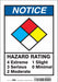 Chemical Sign 7 W 10 H 0.004 Thickness