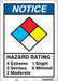 Chemical Sign 10 W 14 H 0.004 Thickness