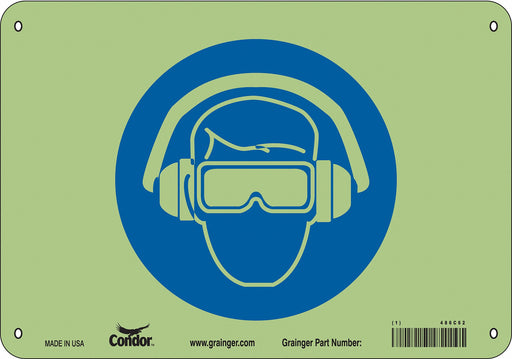 Safety Sign 7 inx10 in Polyethylene
