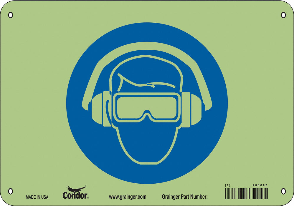 Safety Sign 7 inx10 in Polyethylene