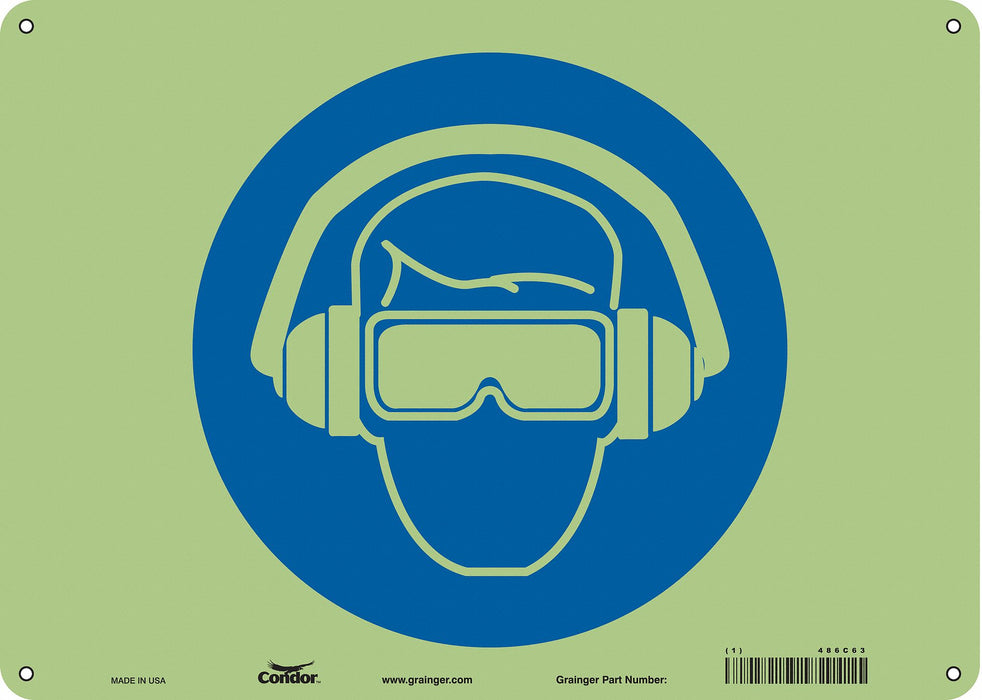 Safety Sign 10 in x 14 in Polyethylene