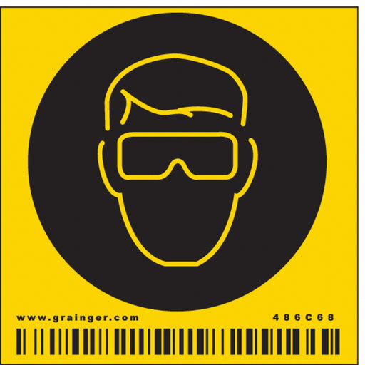 Safety Sign 2 1/4 inx2 1/4 in Vinyl