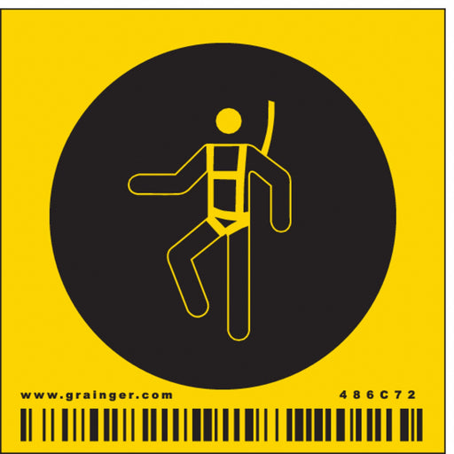 Safety Sign 2 1/4 inx2 1/4 in Vinyl