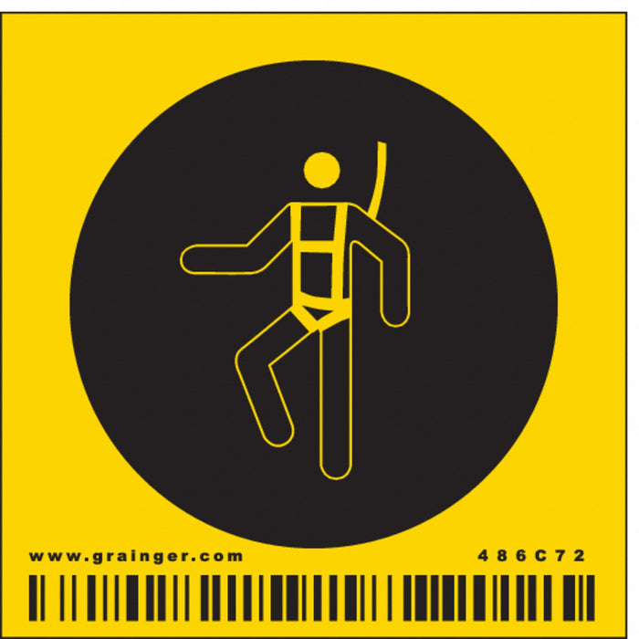 Safety Sign 2 1/4 inx2 1/4 in Vinyl
