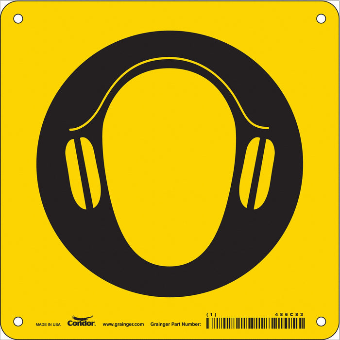 Safety Sign 7 in x 7 in Vinyl