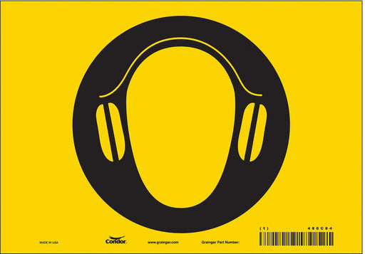 Safety Sign 7 in x 10 in Vinyl