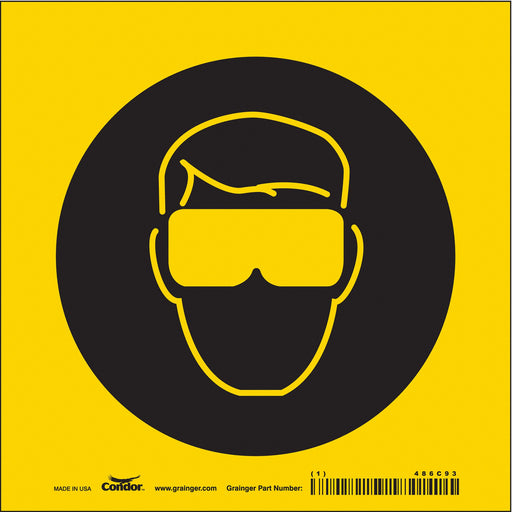 Safety Sign 7 in x 7 in Vinyl