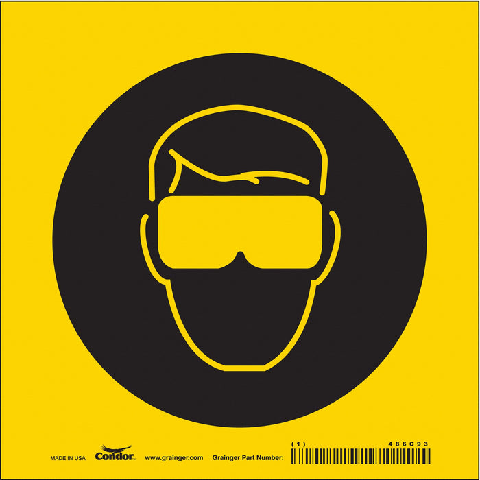 Safety Sign 7 in x 7 in Vinyl