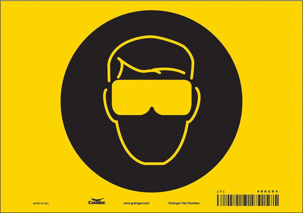Safety Sign 7 in x 10 in Vinyl