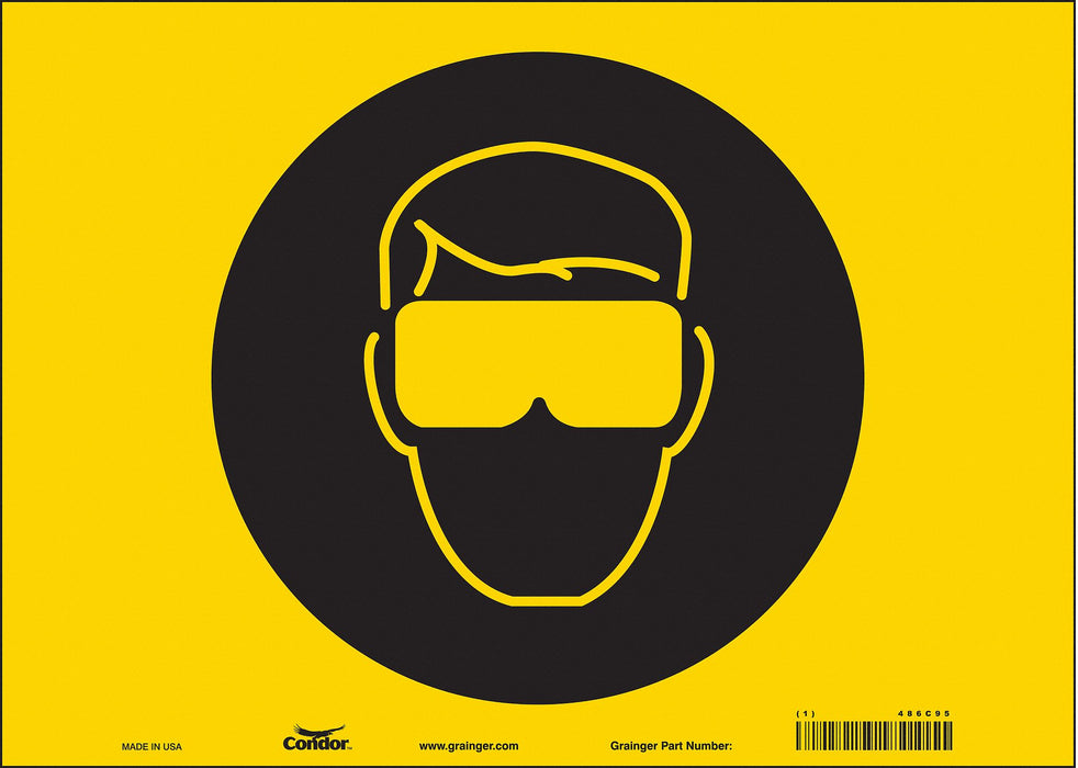 Safety Sign 10 in x 14 in Vinyl