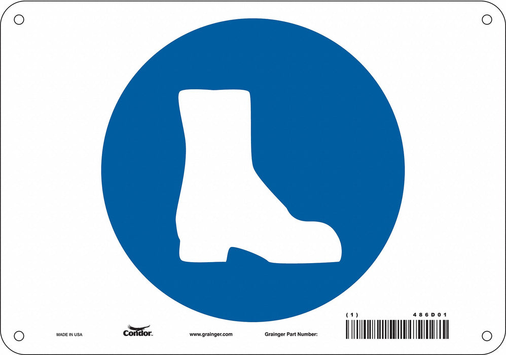 Safety Sign 7 in x 10 in Polyethylene